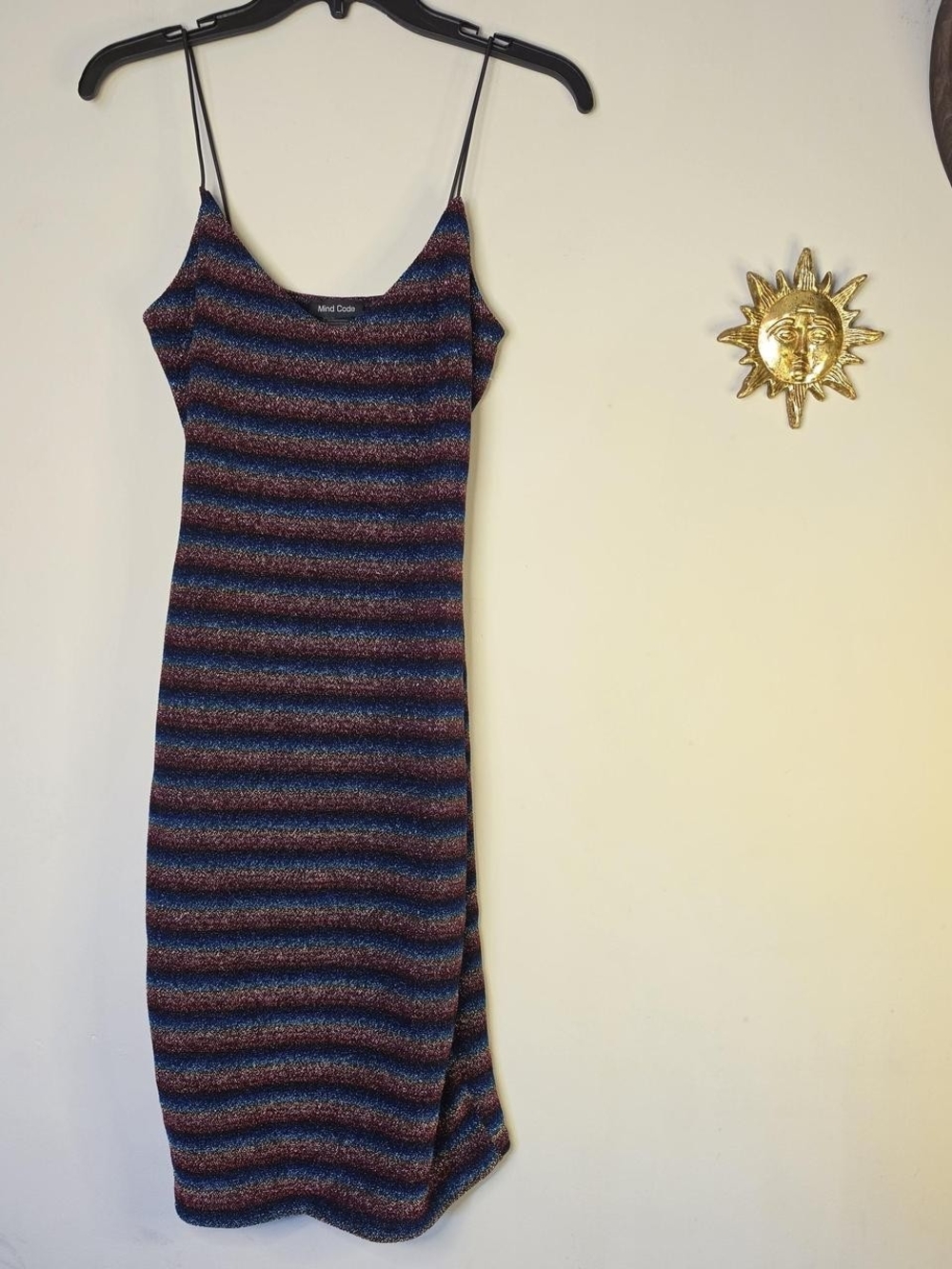 Mind Code Rainbow Glitter Bodycon Dress